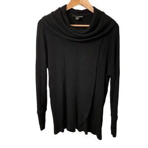 A Pea In The Pod Nursing Maternity Knit Cowl Neck Sweater Sz S Black Long Sleeve